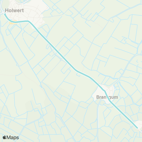 Arriva Foudgum - Holwerd, Prov. weg map