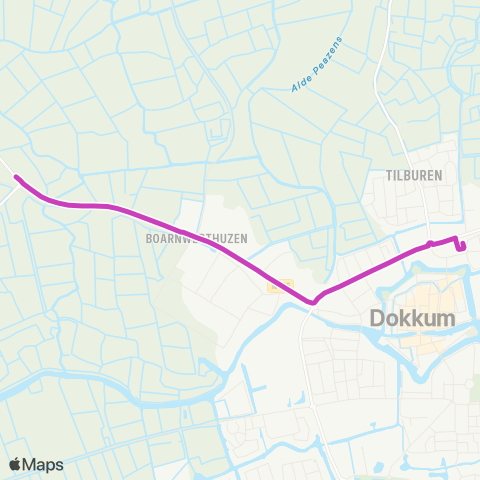 Arriva Bornwird - Dokkum, Busstation map