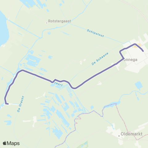 Arriva Langelille - Wolvega, Station map