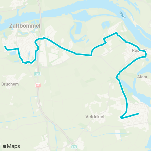 Arriva Kerkdriel - Zaltbommel map