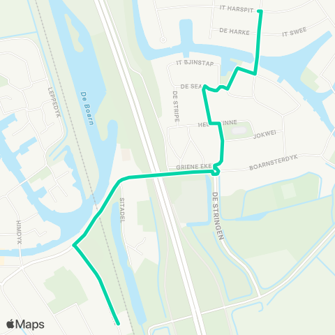 Arriva Nes, De Opsteker - Akkrum, Station map