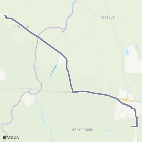 Arriva Warfstermolen, De Warf - Grijpskerk, Station map