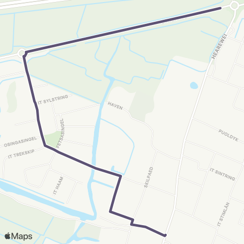 Arriva Dronryp, Breggebuorren - Dronryp, Hoek Dronryp map