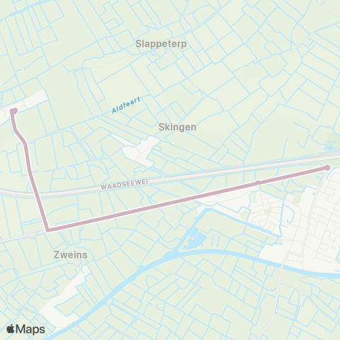 Arriva Peins - Dronryp, Hoek Dronryp map