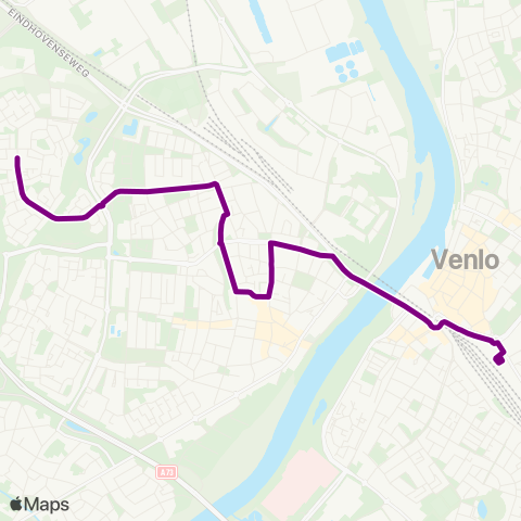 Arriva Blerick Klingerberg - Venlo Station map