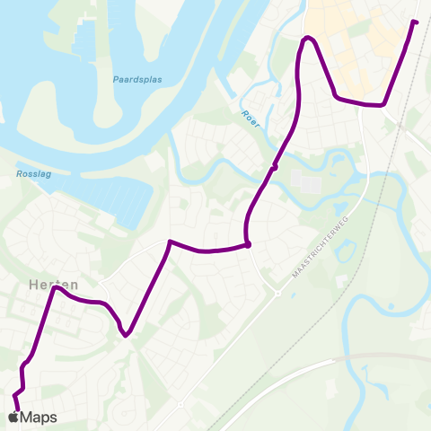 Arriva Roermond - Herten map