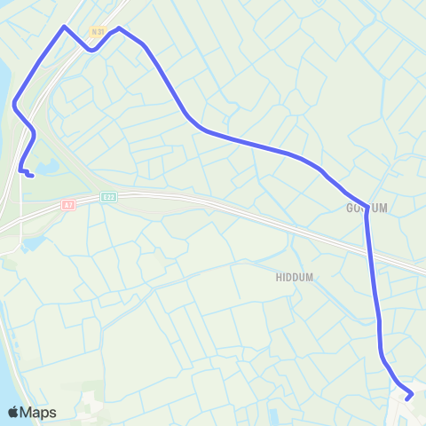 Arriva Wons, Salverdastraat - Kop Afsluitdijk map