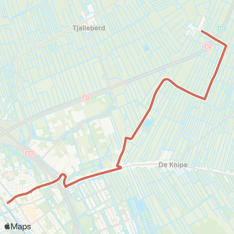 Arriva Luxwoude - Heerenveen, Busstation map