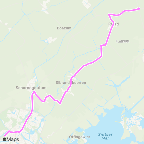 Arriva Sneek - Reduzum map