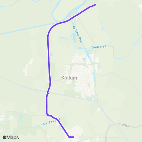 Arriva Kollumerpomp - Buitenpost, Station map