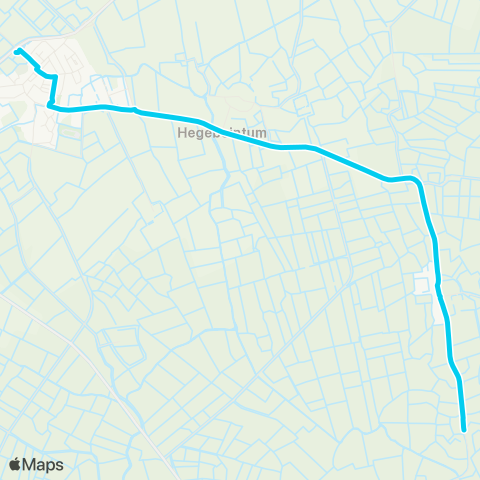 Arriva Jislum - Ferwert, Prov. weg map