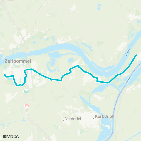 Arriva Zaltbommel - Heerewaarden map