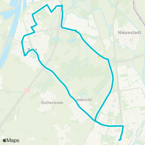 Arriva Sittard via NedCar / Holtum en Born - Sittard. map