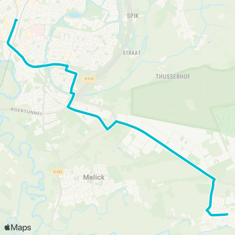 Arriva Roermond - Herkenbosch map