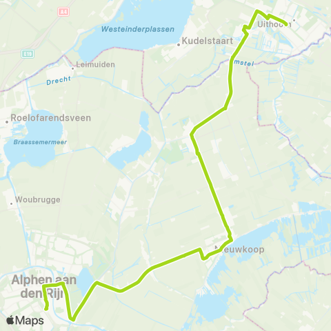 Arriva Alphen aan den Rijn - Uithoorn map