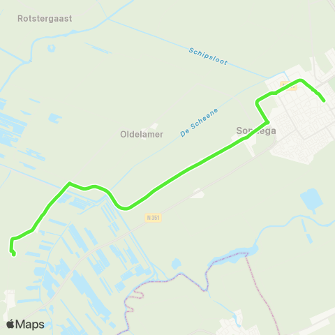 Arriva Munnekeburen - Wolvega, Station map