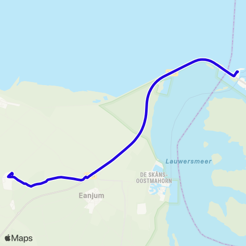 Arriva Lioessens - Lauwersoog, Veerhaven map