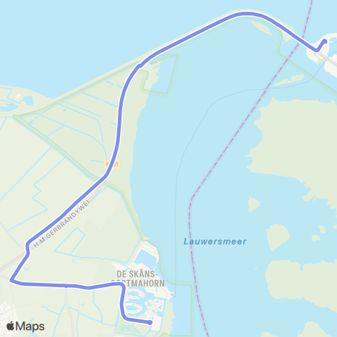 Arriva Oostmahorn, Esonstad - Lauwersoog, Veerhaven map