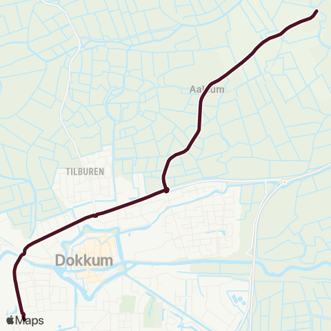 Arriva Wetsens - Dokkum, Sionsberg map