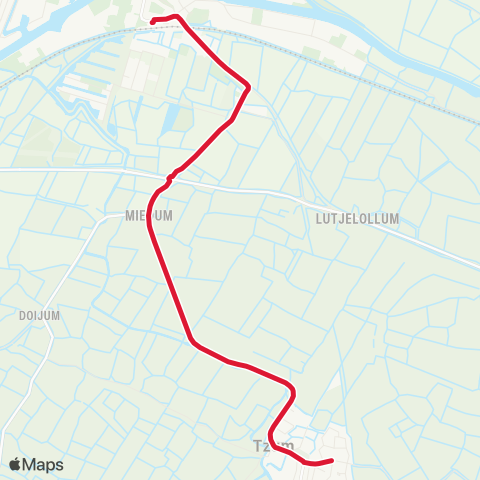 Arriva Tzum, Vrijburgstraat - Franeker, Station map