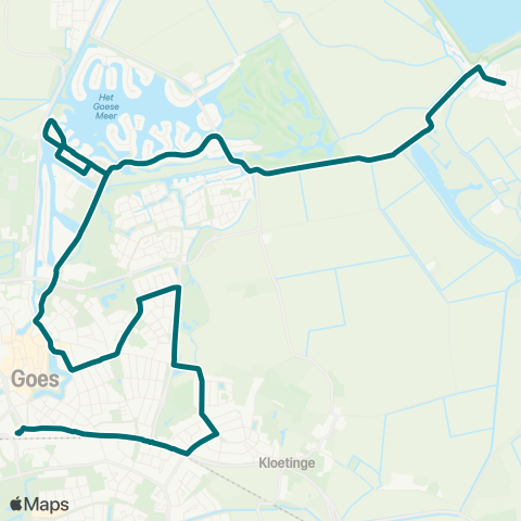 Connexxion Kattendijke - Goes map
