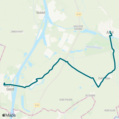 Connexxion Sas Van Gent - Axel map