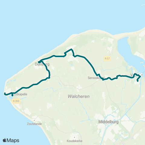 Connexxion Westkapelle - Veere map