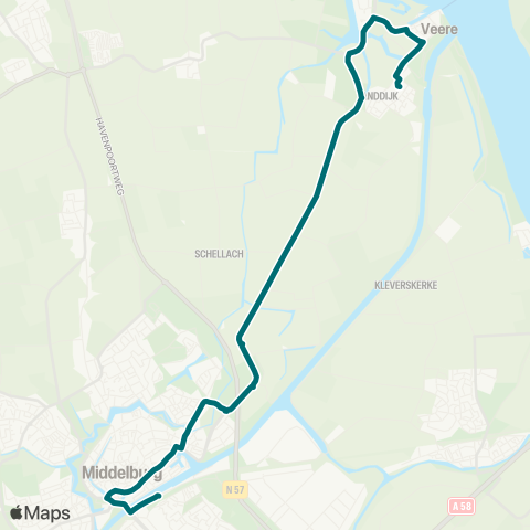 Connexxion Middelburg - Veere map