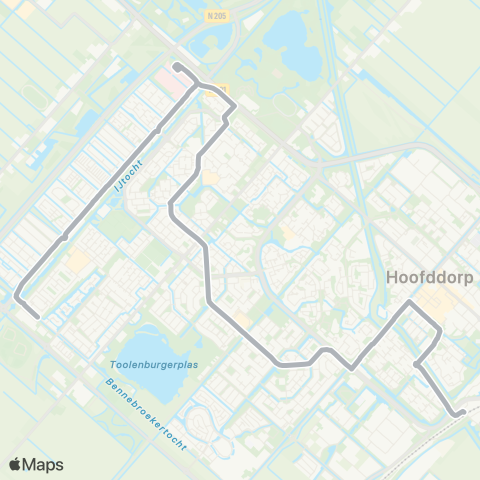 Connexxion Hoofddorp: Station - Spaarne Gasthuis - SKWA map