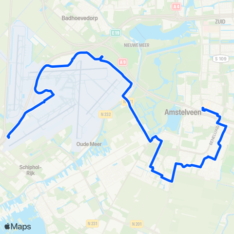 Connexxion Amstelveen Busstation - Knooppunt Noord - (P30) map