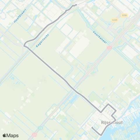 Connexxion Rijsenhout Kleine Poellaan - Hoofddorp Station map