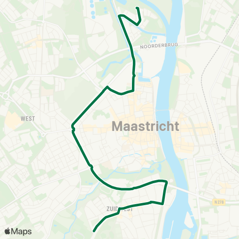 Arriva Maastricht Boschpoort - Villapark map