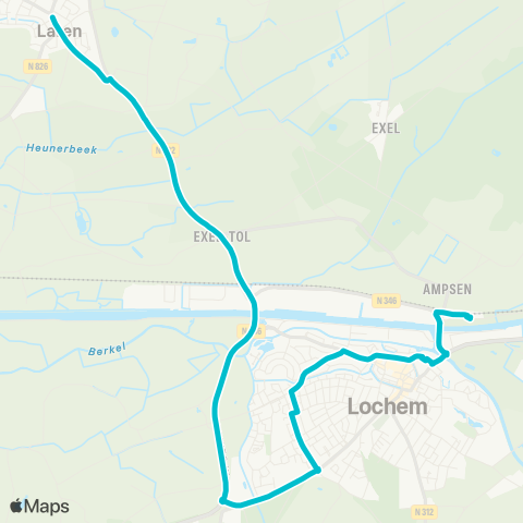 Arriva Laren - Lochem map