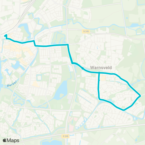 Arriva Zutphen via Warnsveld - Zutphen map