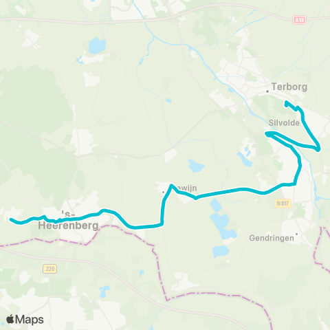 Arriva Stokkum - Silvolde map