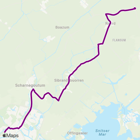 Arriva Sneek - Reduzum map