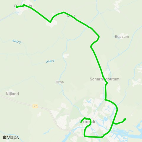 Arriva Wommels - Sneek map