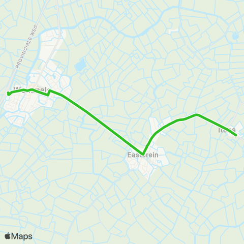 Arriva Itens, Hervormde Kerk - Wommels, Provinciale weg map