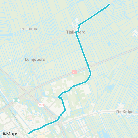 Arriva Gersloot - Heerenveen Busstation map