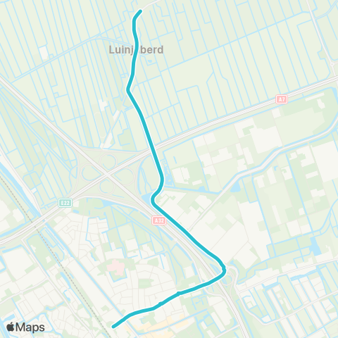 Arriva Luinjeberd - Heerenveen Busstation map