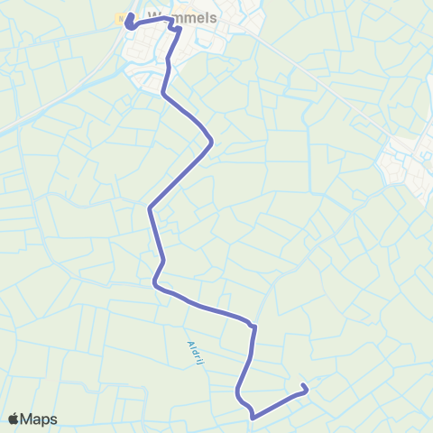 Arriva Hidaard - Wommels, Provinciale weg map