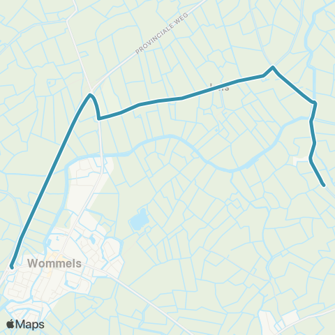 Arriva Hinnaard - Wommels, Provinciale weg map