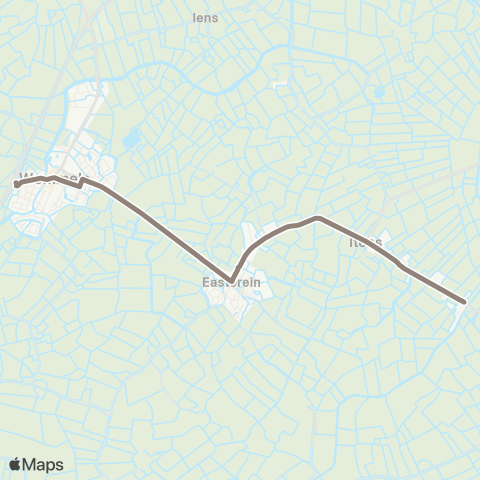 Arriva Rien - Wommels, Provinciale weg map