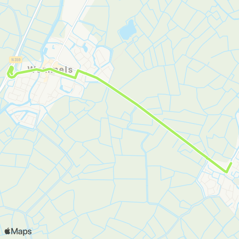 Arriva Easterein - Wommels, Provinciale weg map