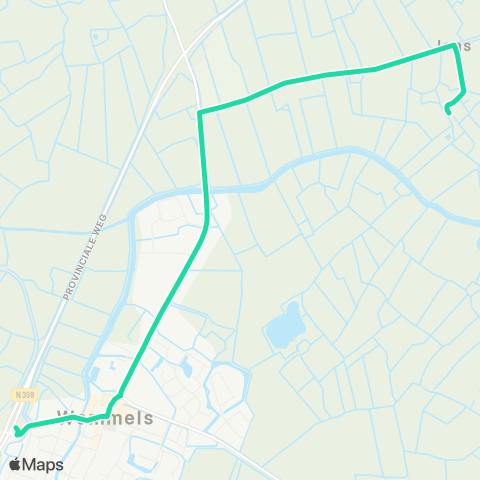 Arriva Iens - Wommels, Provinciale weg map