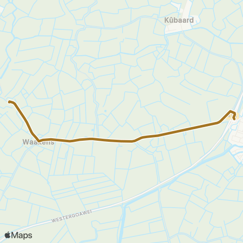 Arriva Waaksens - Wommels, Provinciale weg map