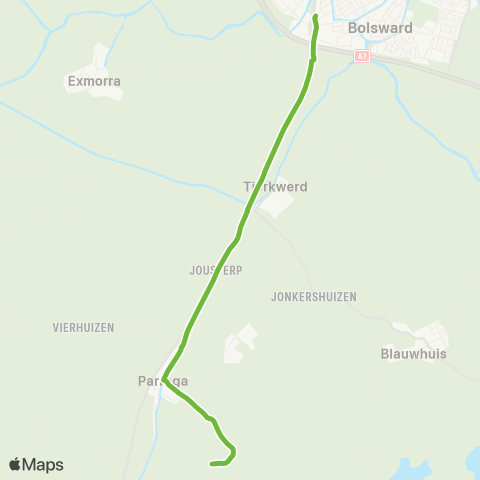 Arriva Hieslum - Bolsward, Busstation Twibaksdyk map