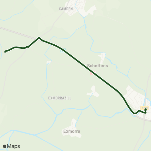 Arriva Wons, Salverdastraat - Bolsward, Twibaksdyk map