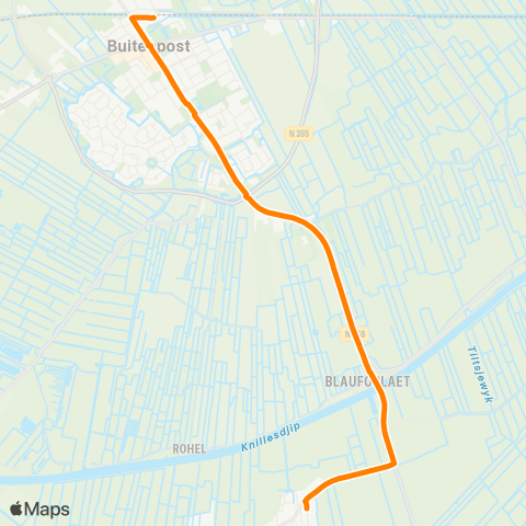 Arriva Augustinusga - Buitenpost, Station map