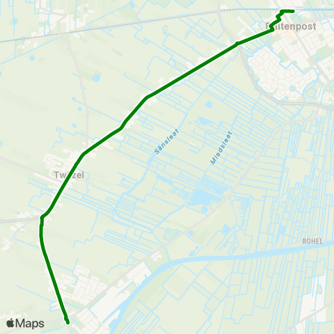 Arriva Kootstertille - Buitenpost, Station map